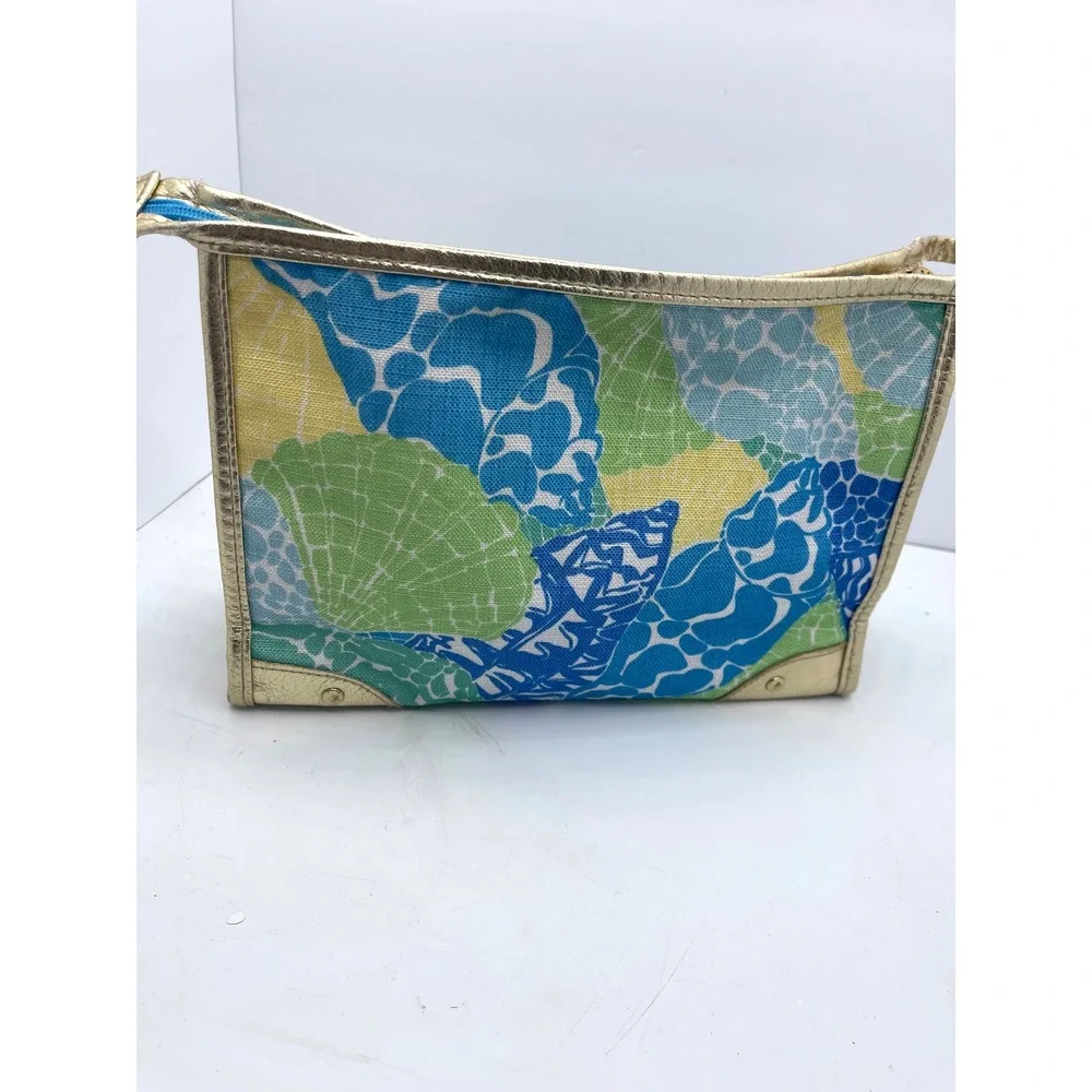 Lilly Pulitzer‎ for Estee Lauder Cosmetic Bag Pouch Travel Bag Print Gold Trim